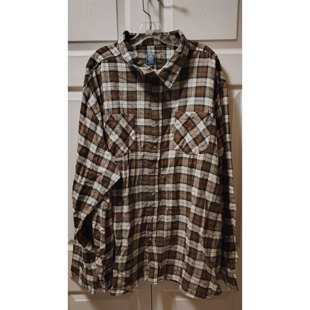 NWT Black Jack Men's Plaid Flannel Shirt 5XL